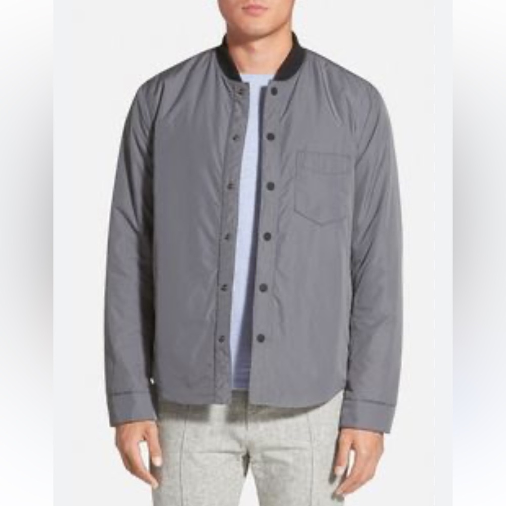 Vince Men's Lightweight Snap Button Utility Reversable Jacket